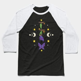 Metamorphosis | Caterpillar, Chrysalis and Butterfly Baseball T-Shirt